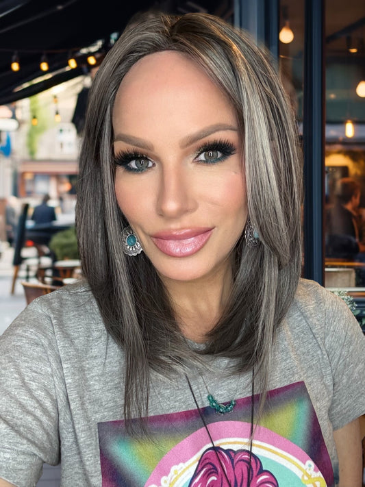 Yesenia! Beautiful SCALPATINA Wig! Means you can part it anywhere in the scalpatina area. 4”x4” parting space.