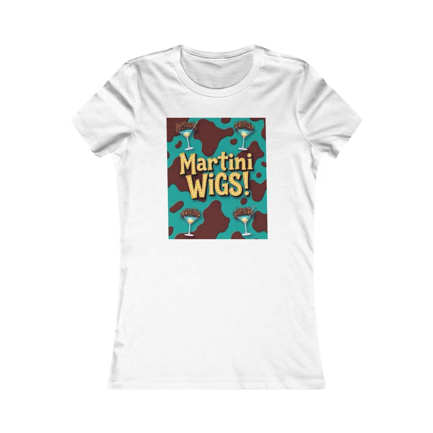 Martini Wigs Women's Tee, Fun Party T-Shirt, Cocktail Lover Gift, Unique Graphic Top, Women's Casual Wear, Birthday Celebration.