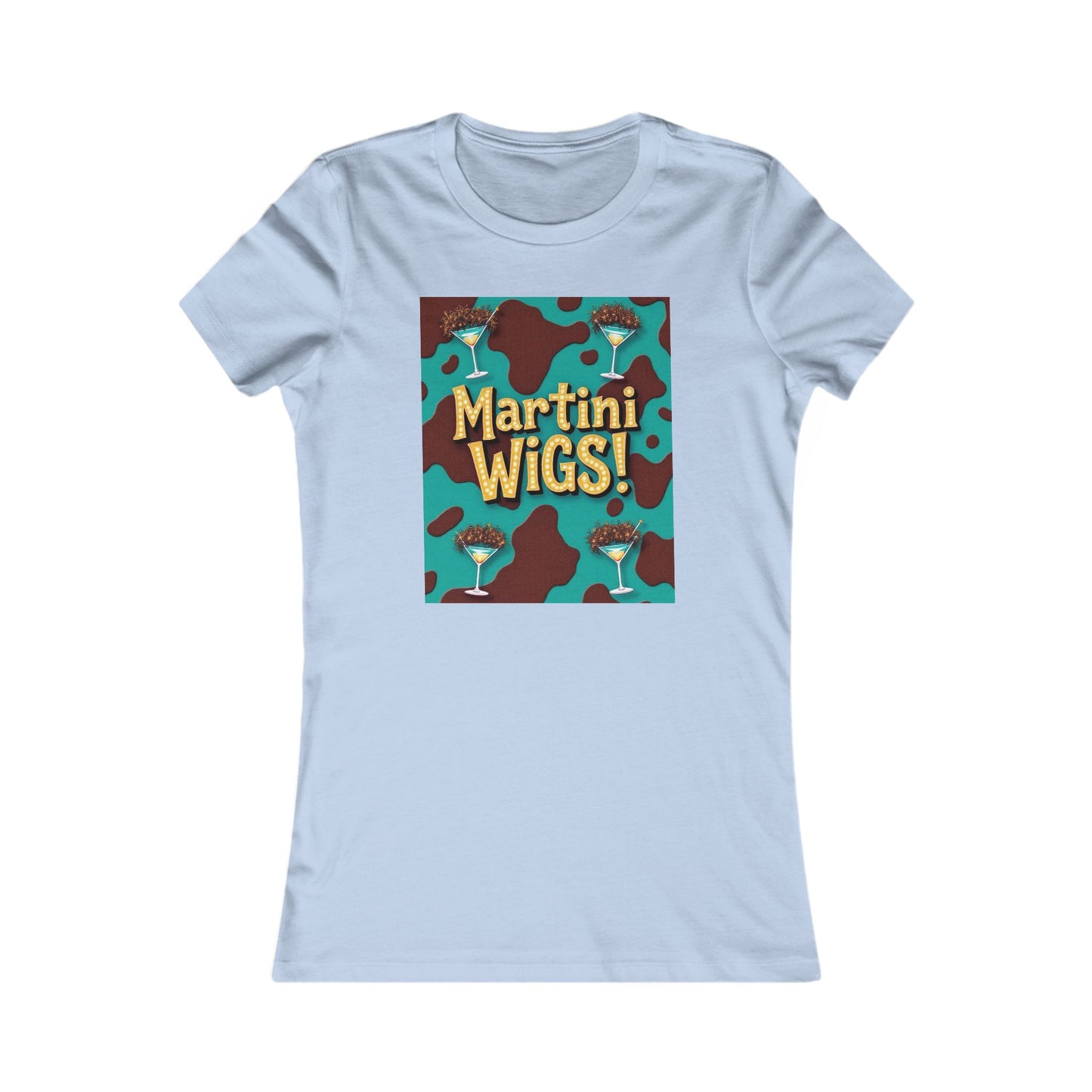 Martini Wigs Women's Tee, Fun Party T-Shirt, Cocktail Lover Gift, Unique Graphic Top, Women's Casual Wear, Birthday Celebration.