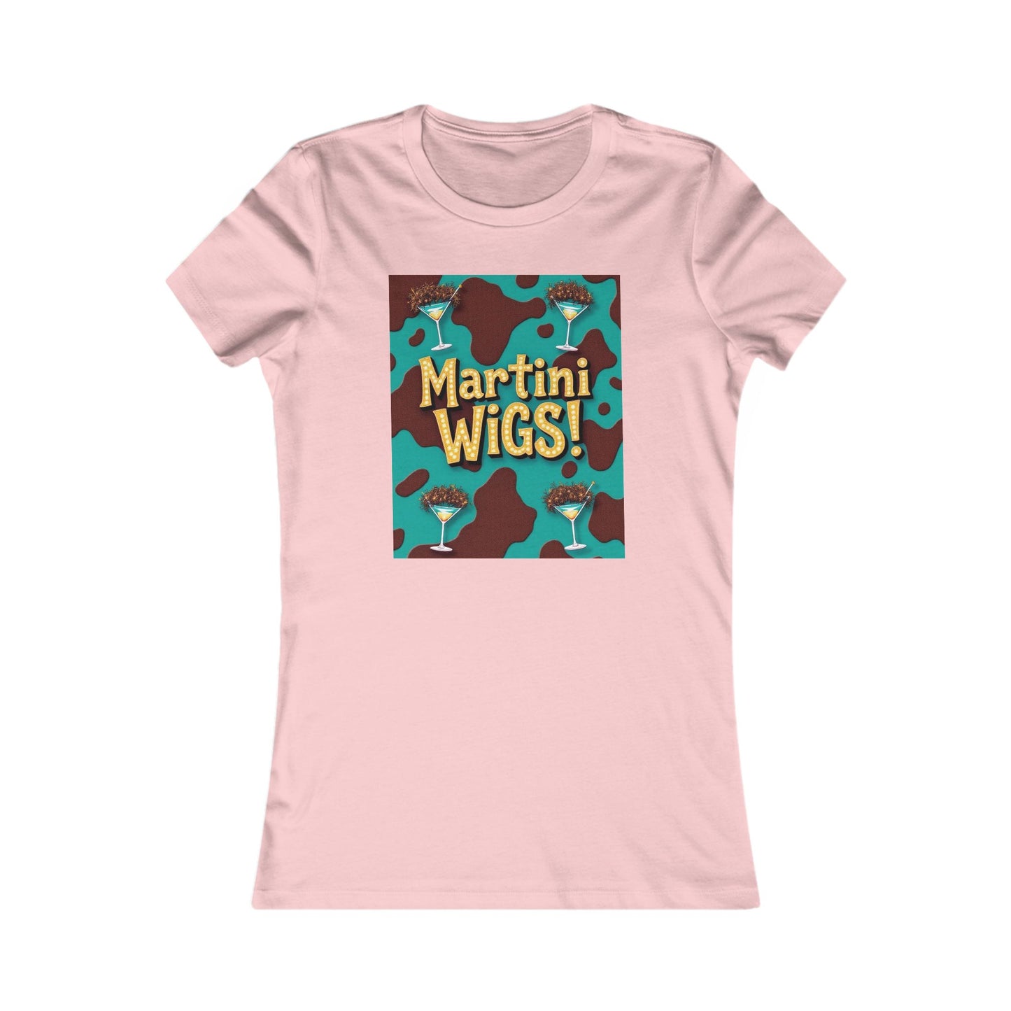 Martini Wigs Women's Tee, Fun Party T-Shirt, Cocktail Lover Gift, Unique Graphic Top, Women's Casual Wear, Birthday Celebration.