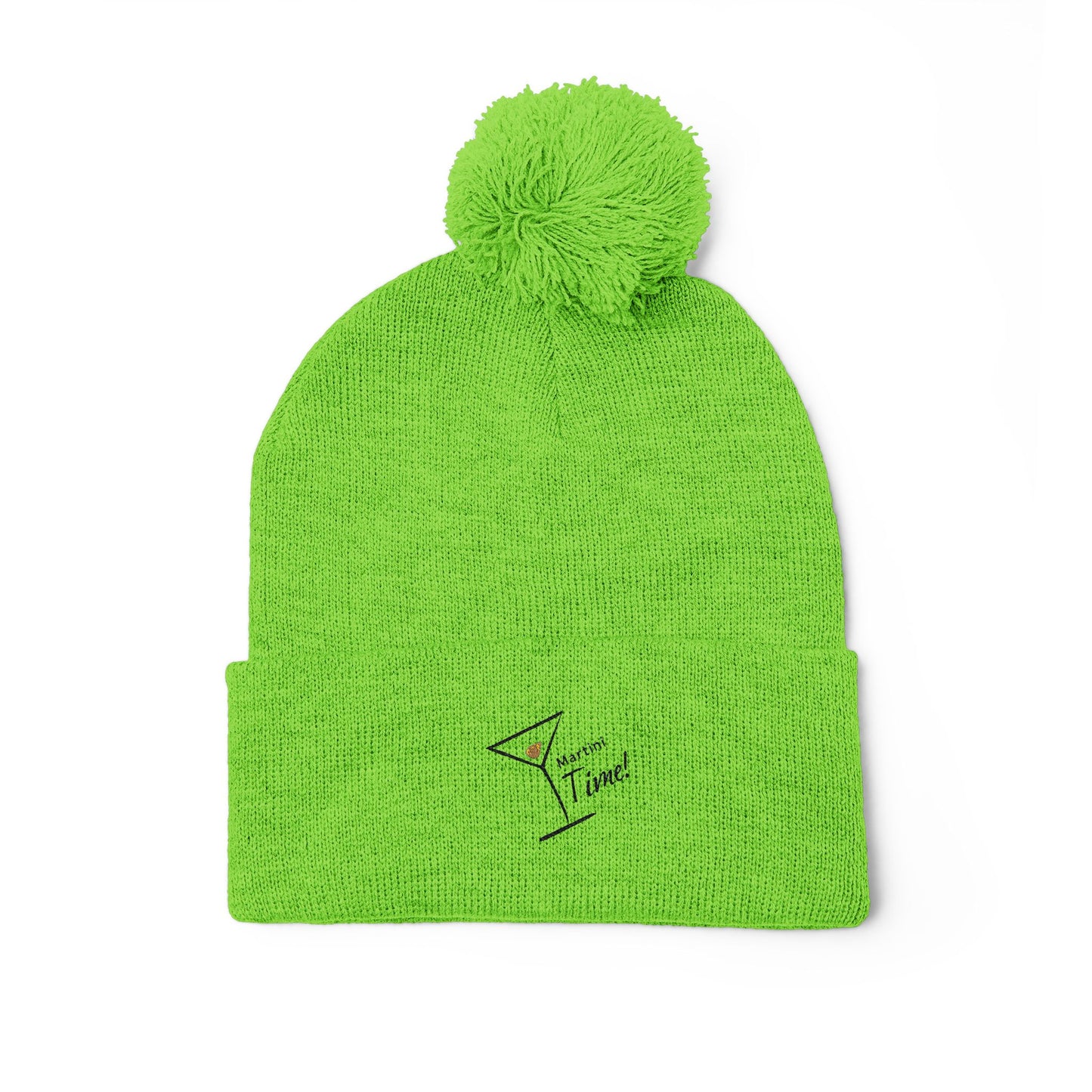 Cozy Pom-Pom Knit Cap for Cold Days, Embroidered Beanie for Winter, Perfect Gift for Friends, Outdoor Fun, Holiday Accessories.