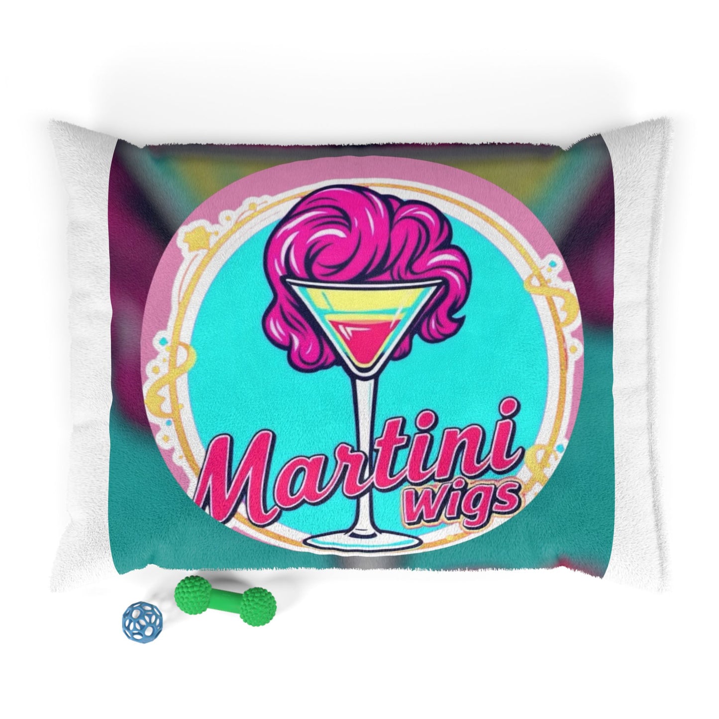 Martini Wigs Pet Bed - Stylish & Fun Pet Lounge for Fashion-Forward Pets