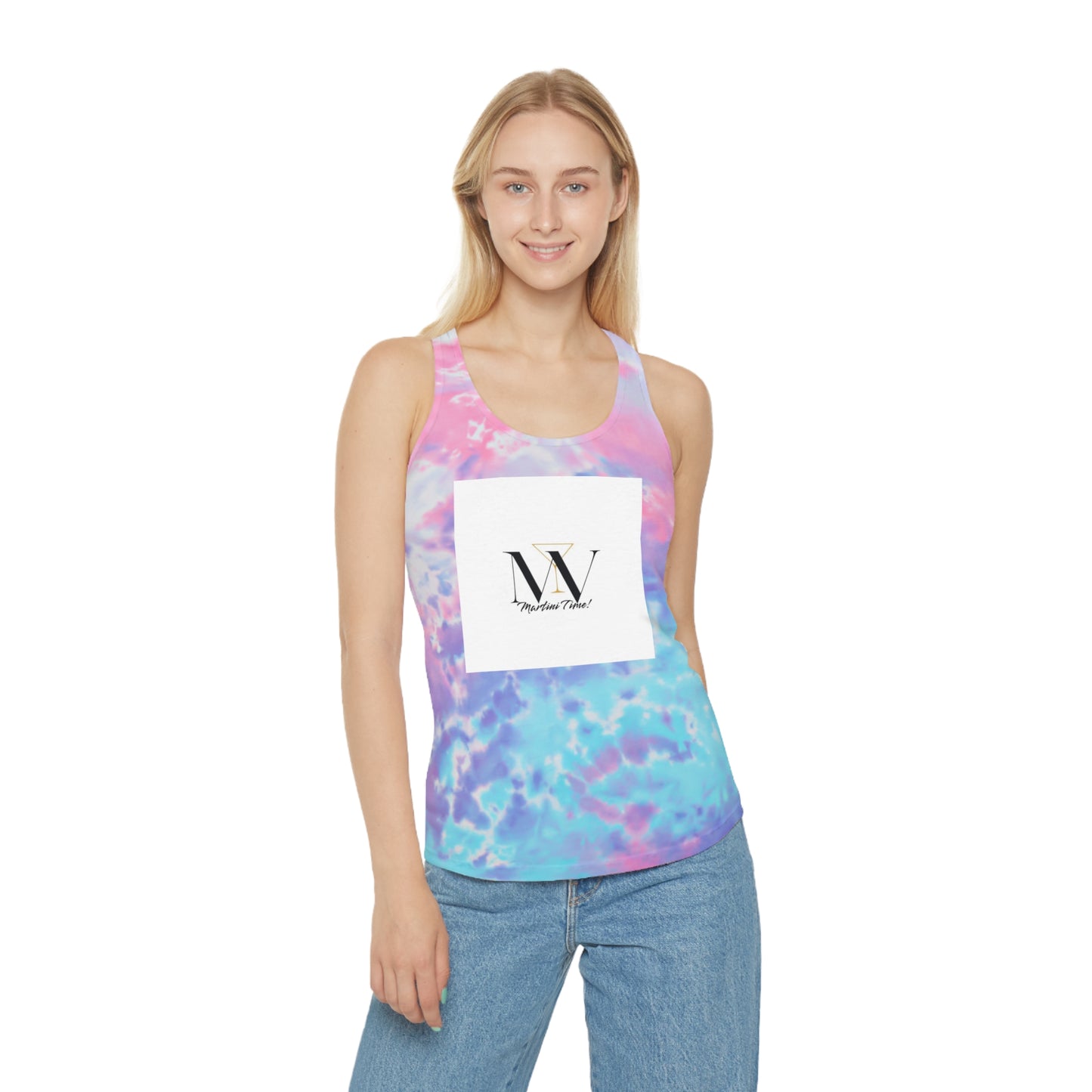 Vibrant Tie Dye Racerback Tank Top - Stylish Summer Essential for Any Occasion