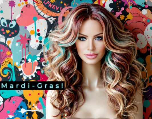 Mardi-Gras!  !Petite Pre-Order this is a true petite size cap 19.5-20.5 head circumference. Due end of Nov