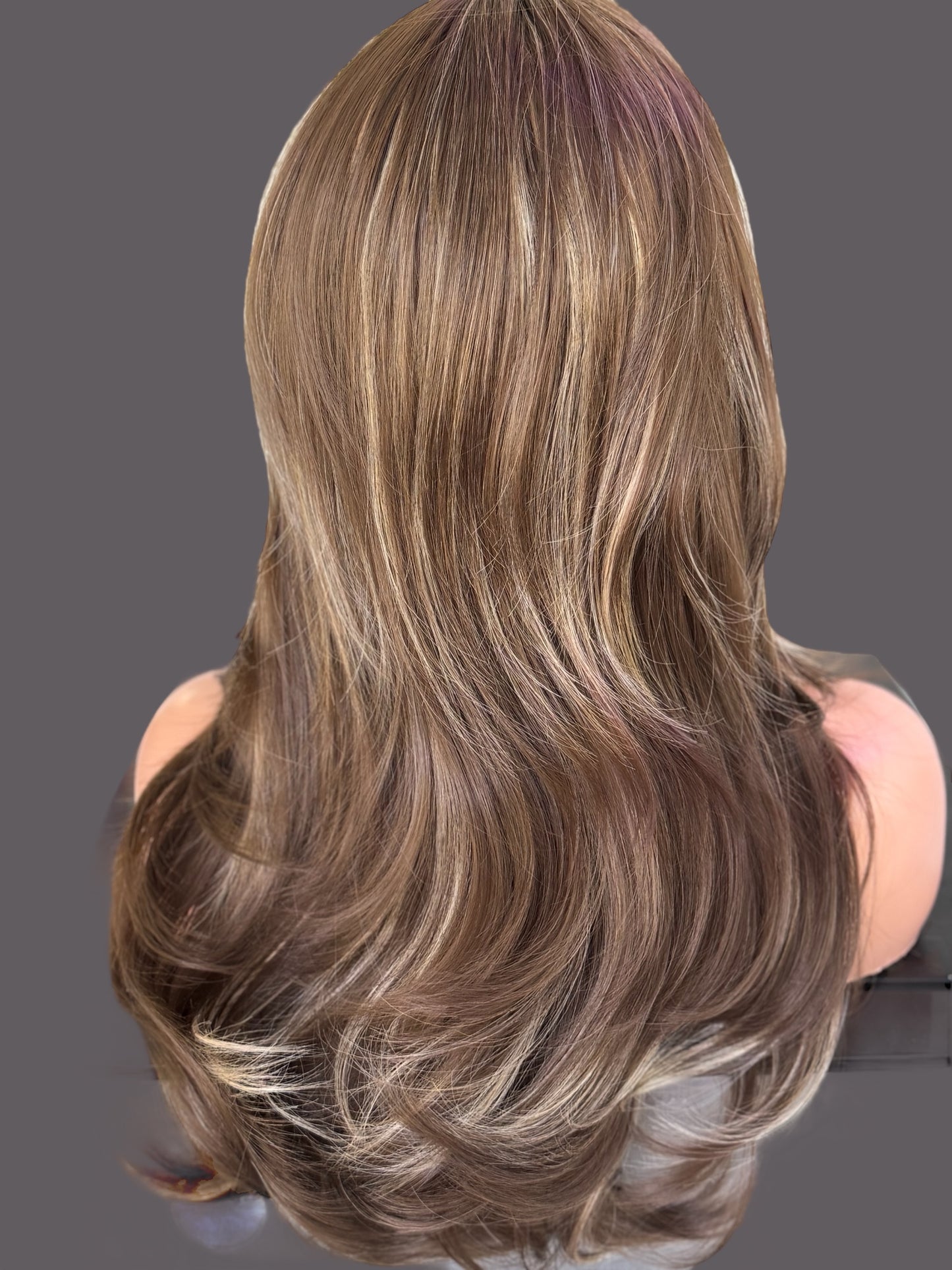 Nashville- Beautiful SCALPATINA Wig! Means you can part it anywhere in the scalpatina area. 4”x4” parting space.