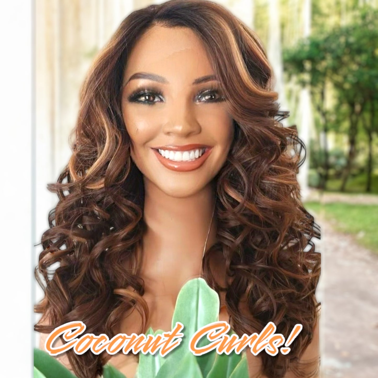 Coconut Curls-PETITE -A soft Coconut Brown with a tropical feel. Warm weather ready! In Stock!