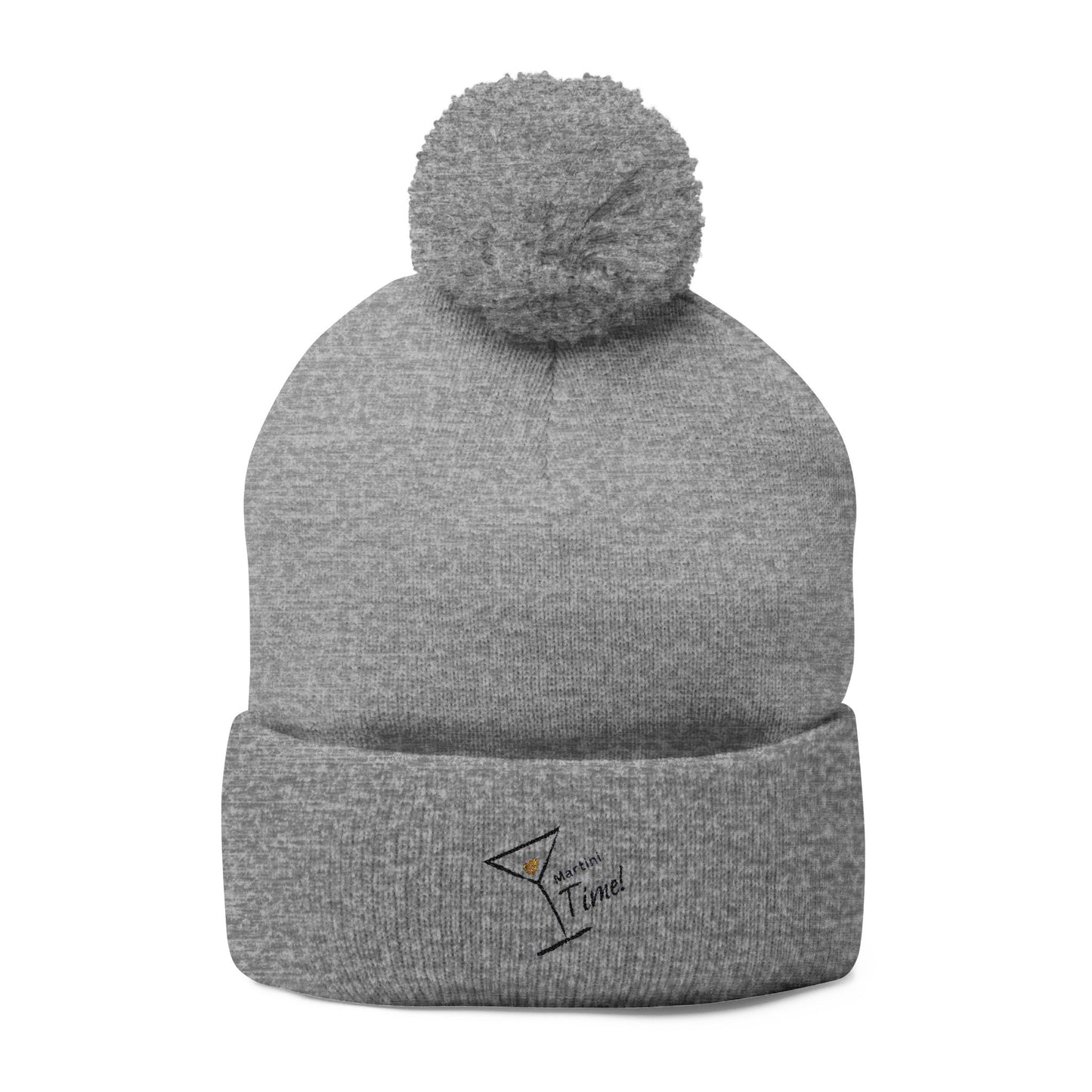 Cozy Pom-Pom Knit Cap for Cold Days, Embroidered Beanie for Winter, Perfect Gift for Friends, Outdoor Fun, Holiday Accessories.