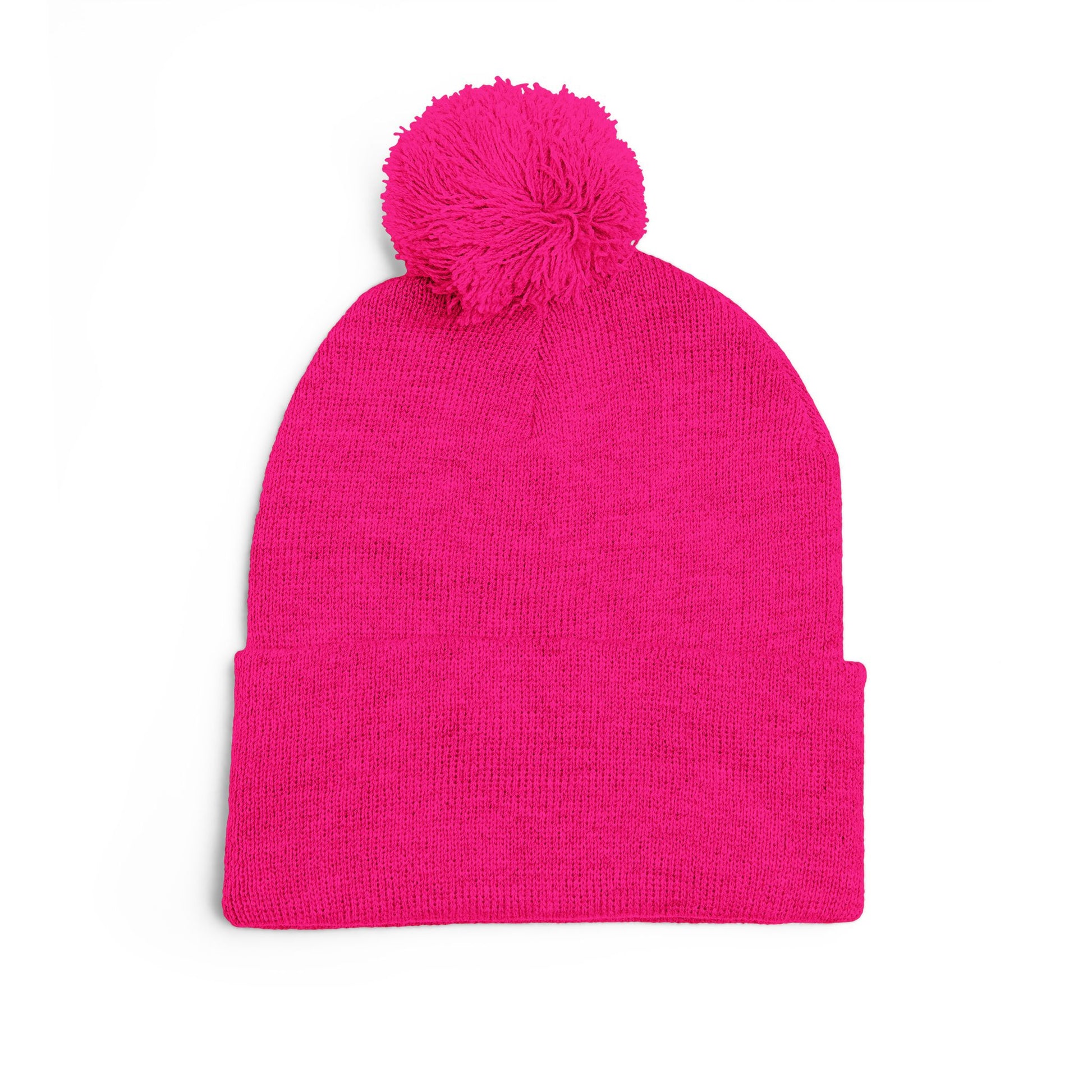 Cozy Pom-Pom Knit Cap for Cold Days, Embroidered Beanie for Winter, Perfect Gift for Friends, Outdoor Fun, Holiday Accessories.