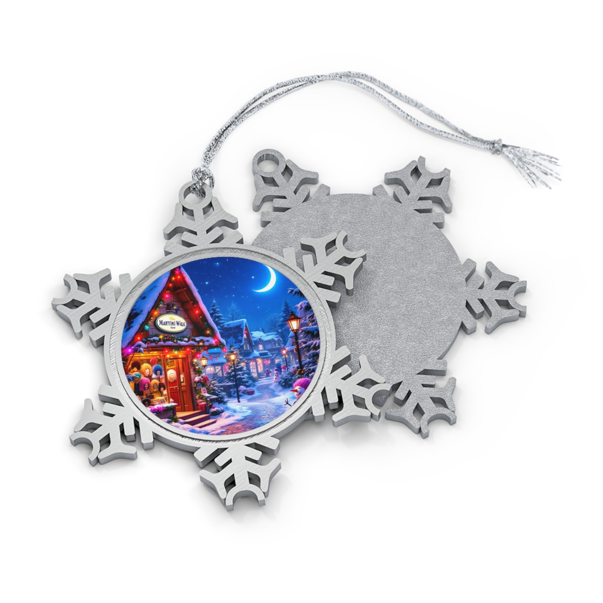 Pewter Snowflake Ornament | Winter Decor, Christmas Gift, Holiday Tree Decoration, Unique Keepsake, Seasonal Home Accent.