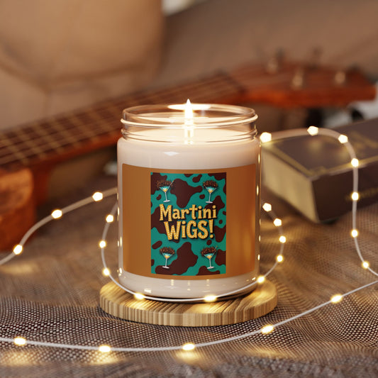Martini Wigs Scented Soy Candle, Fun Home Decor, Gift for Friends, Party Essential, Unique Cocktail Themed Candle.