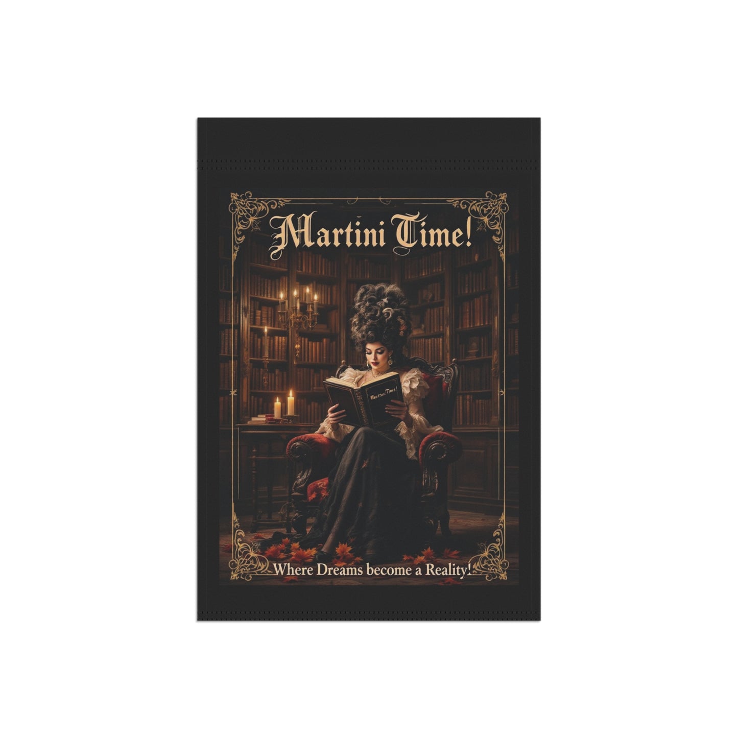 Martini Time Garden Banner, Home Bar Decor, Outdoor Flag, Party Décor, Housewarming Gift, Reading Nook Decoration.