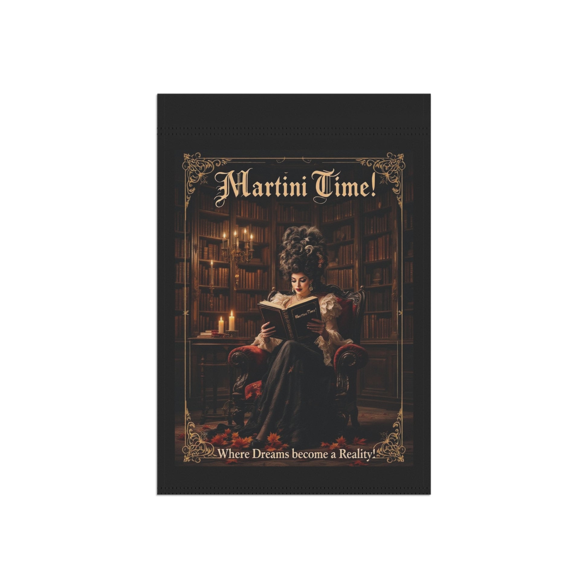 Martini Time Garden Banner, Home Bar Decor, Outdoor Flag, Party Décor, Housewarming Gift, Reading Nook Decoration.
