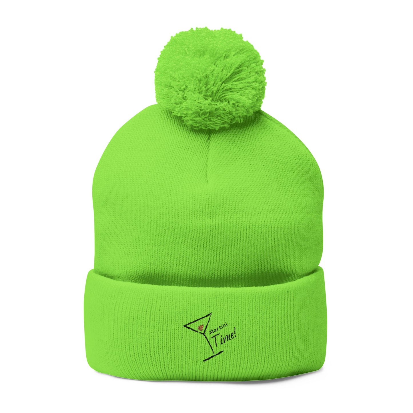 Cozy Pom-Pom Knit Cap for Cold Days, Embroidered Beanie for Winter, Perfect Gift for Friends, Outdoor Fun, Holiday Accessories.