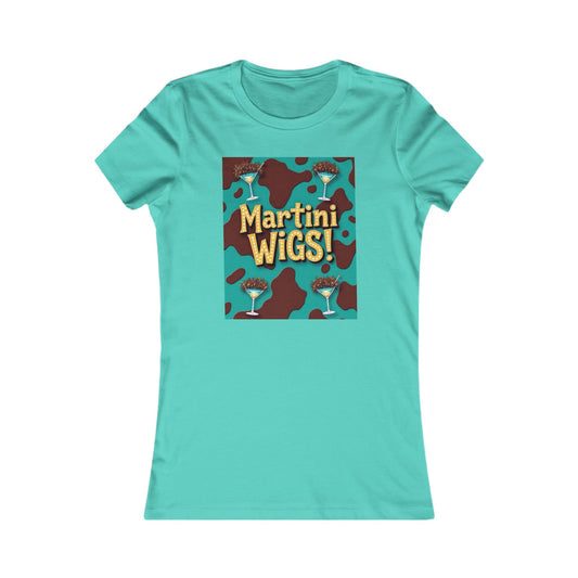 Martini Wigs Women's Tee, Fun Party T-Shirt, Cocktail Lover Gift, Unique Graphic Top, Women's Casual Wear, Birthday Celebration.