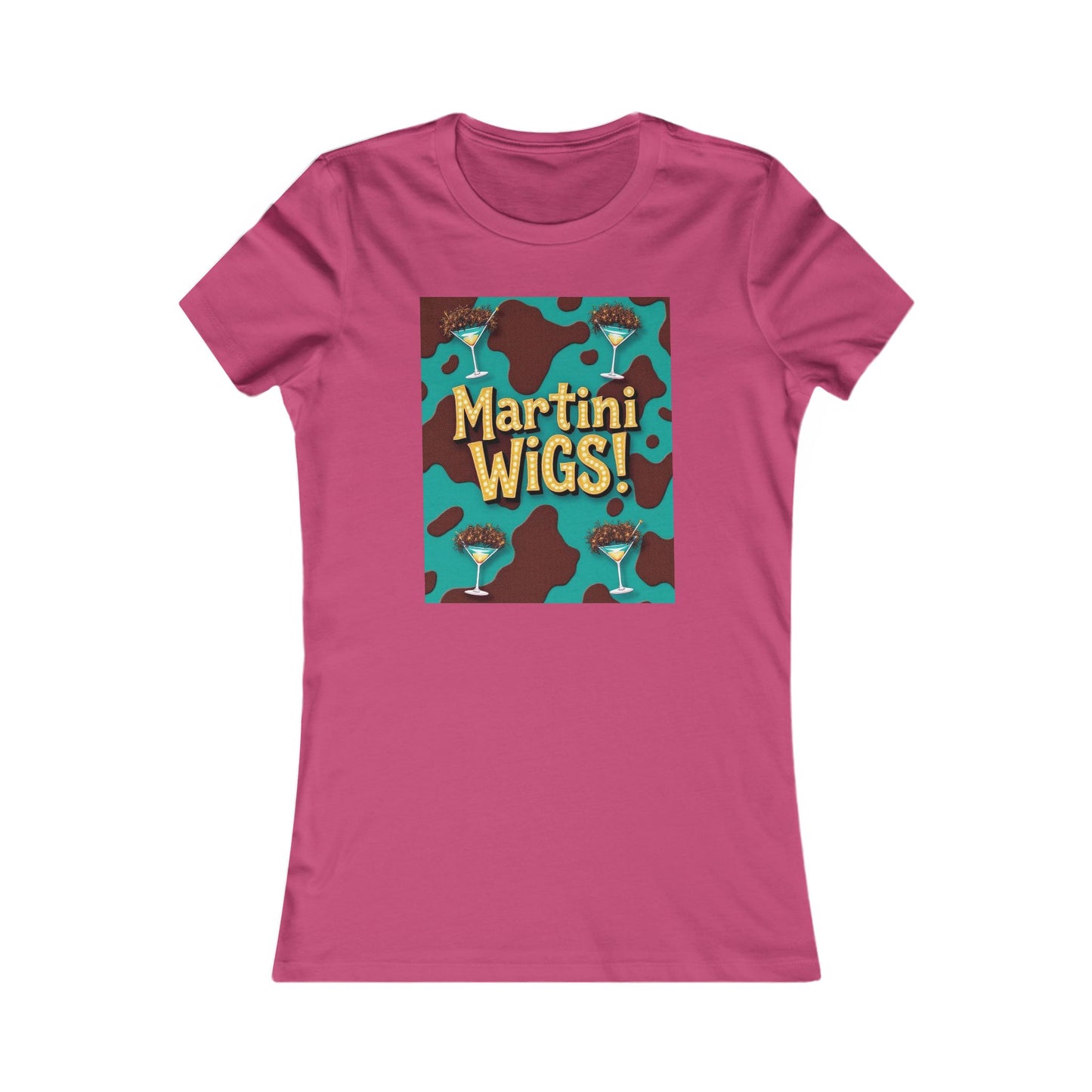 Martini Wigs Women's Tee, Fun Party T-Shirt, Cocktail Lover Gift, Unique Graphic Top, Women's Casual Wear, Birthday Celebration.