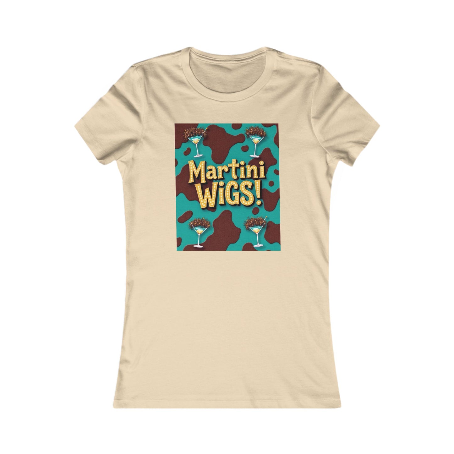 Martini Wigs Women's Tee, Fun Party T-Shirt, Cocktail Lover Gift, Unique Graphic Top, Women's Casual Wear, Birthday Celebration.