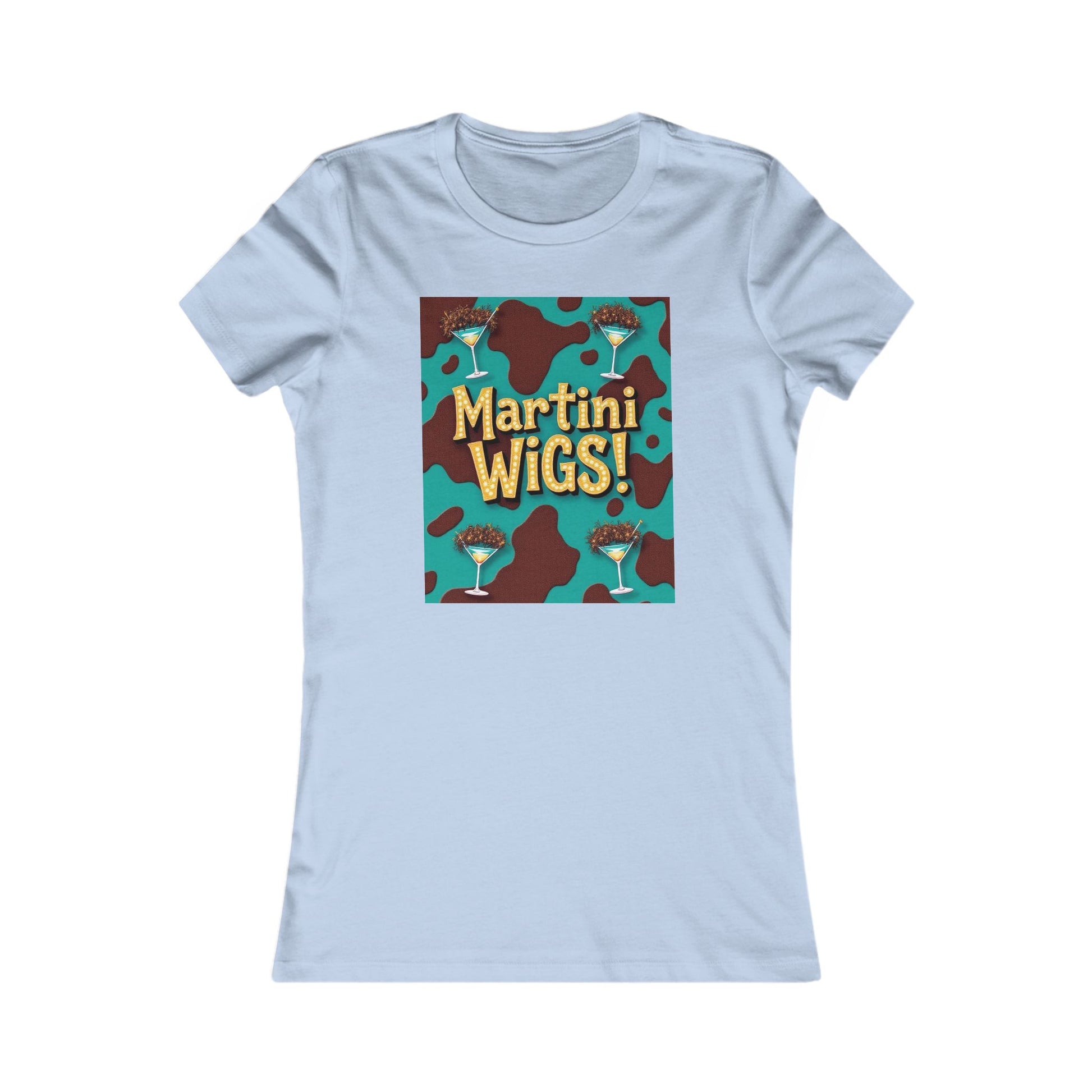 Martini Wigs Women's Tee, Fun Party T-Shirt, Cocktail Lover Gift, Unique Graphic Top, Women's Casual Wear, Birthday Celebration.