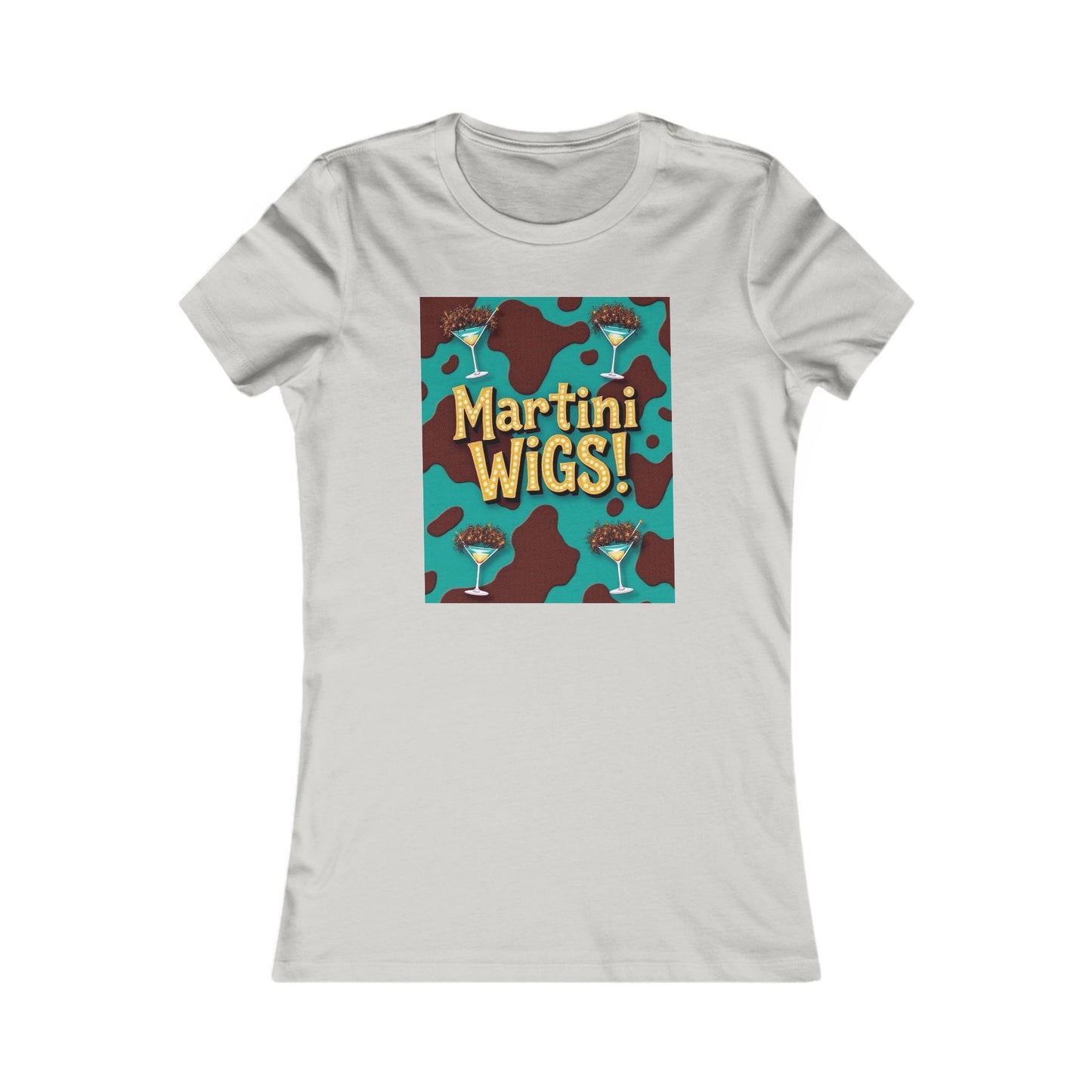 Martini Wigs Women's Tee, Fun Party T-Shirt, Cocktail Lover Gift, Unique Graphic Top, Women's Casual Wear, Birthday Celebration.