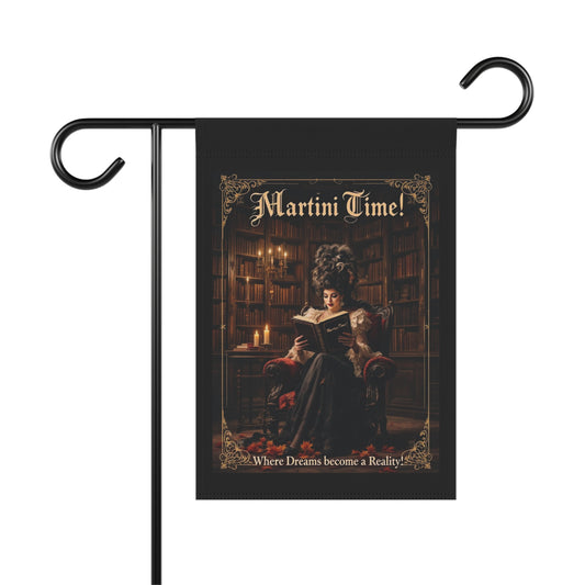 Martini Time Garden Banner, Home Bar Decor, Outdoor Flag, Party Décor, Housewarming Gift, Reading Nook Decoration.
