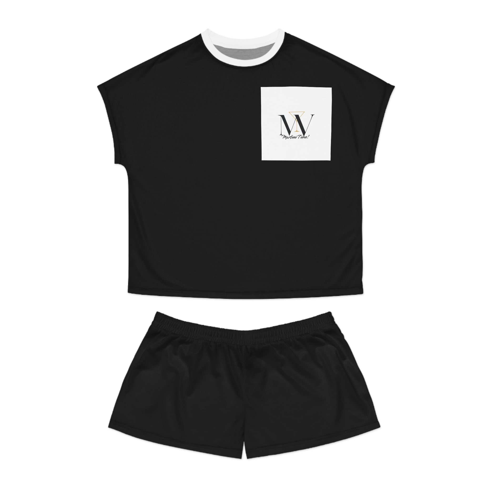 Chic Women's Black Short Pajama Set - Cozy & Stylish Sleepwear