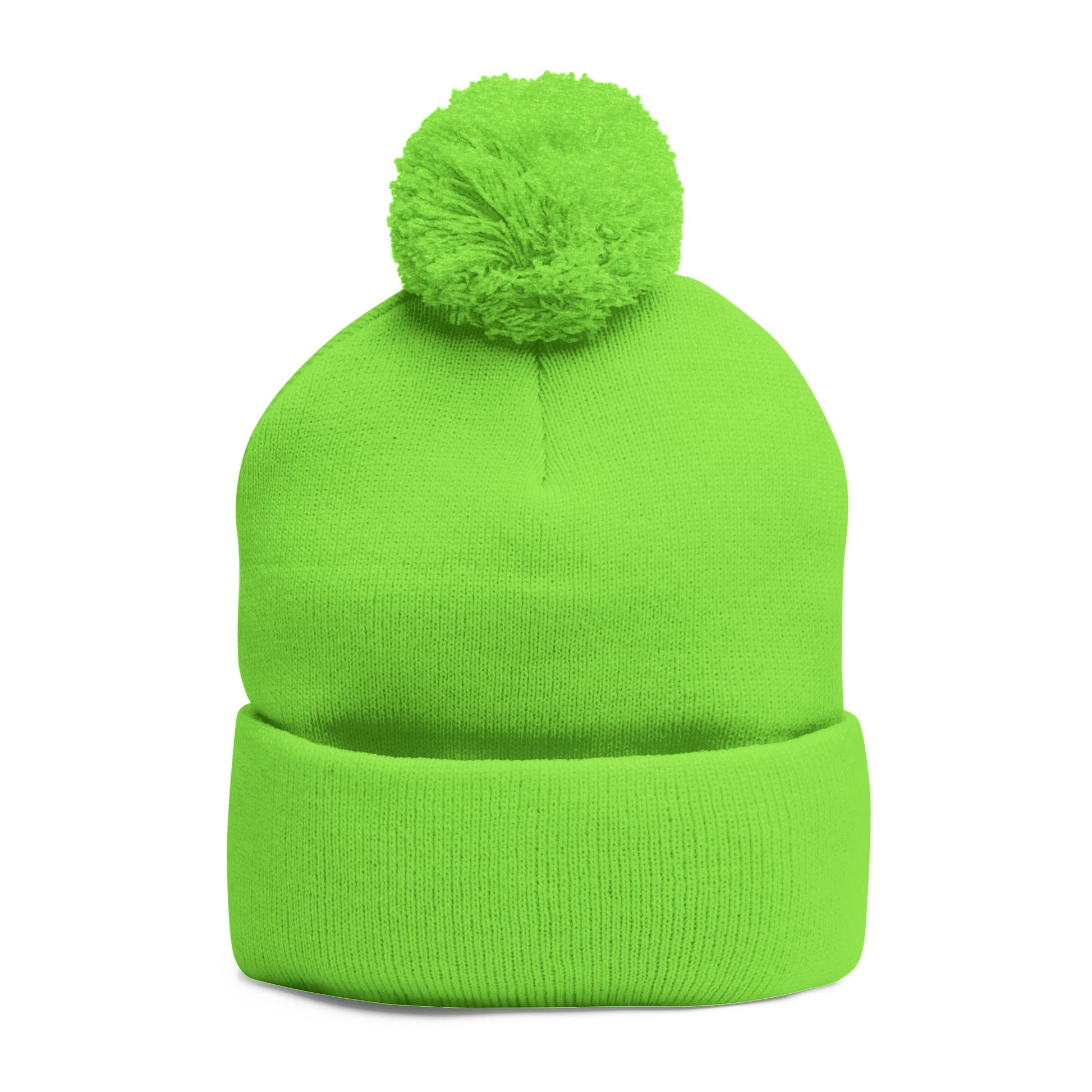 Cozy Pom-Pom Knit Cap for Cold Days, Embroidered Beanie for Winter, Perfect Gift for Friends, Outdoor Fun, Holiday Accessories.