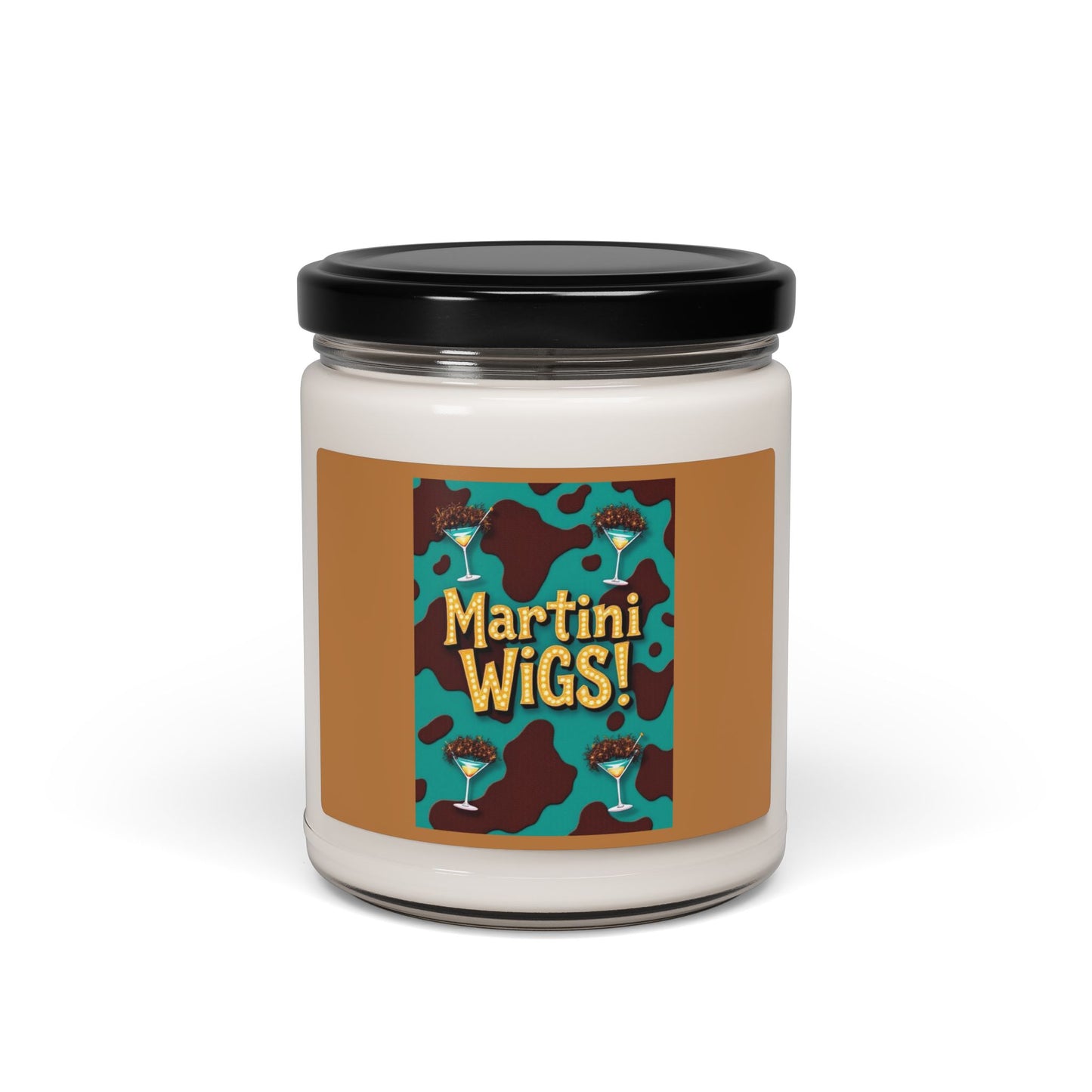 Martini Wigs Scented Soy Candle, Fun Home Decor, Gift for Friends, Party Essential, Unique Cocktail Themed Candle.