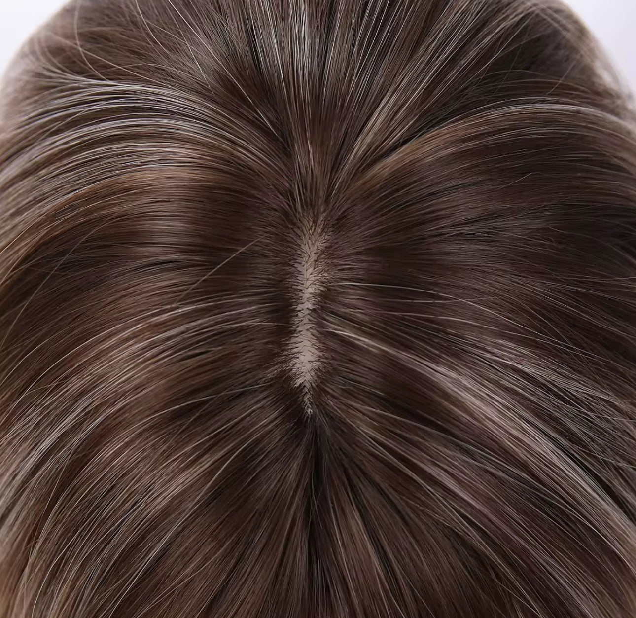 Mrs. Hawn- Beautiful SCALPATINA Wig! Means you can part it anywhere in the scalpatina area. 4”x4” parting space.