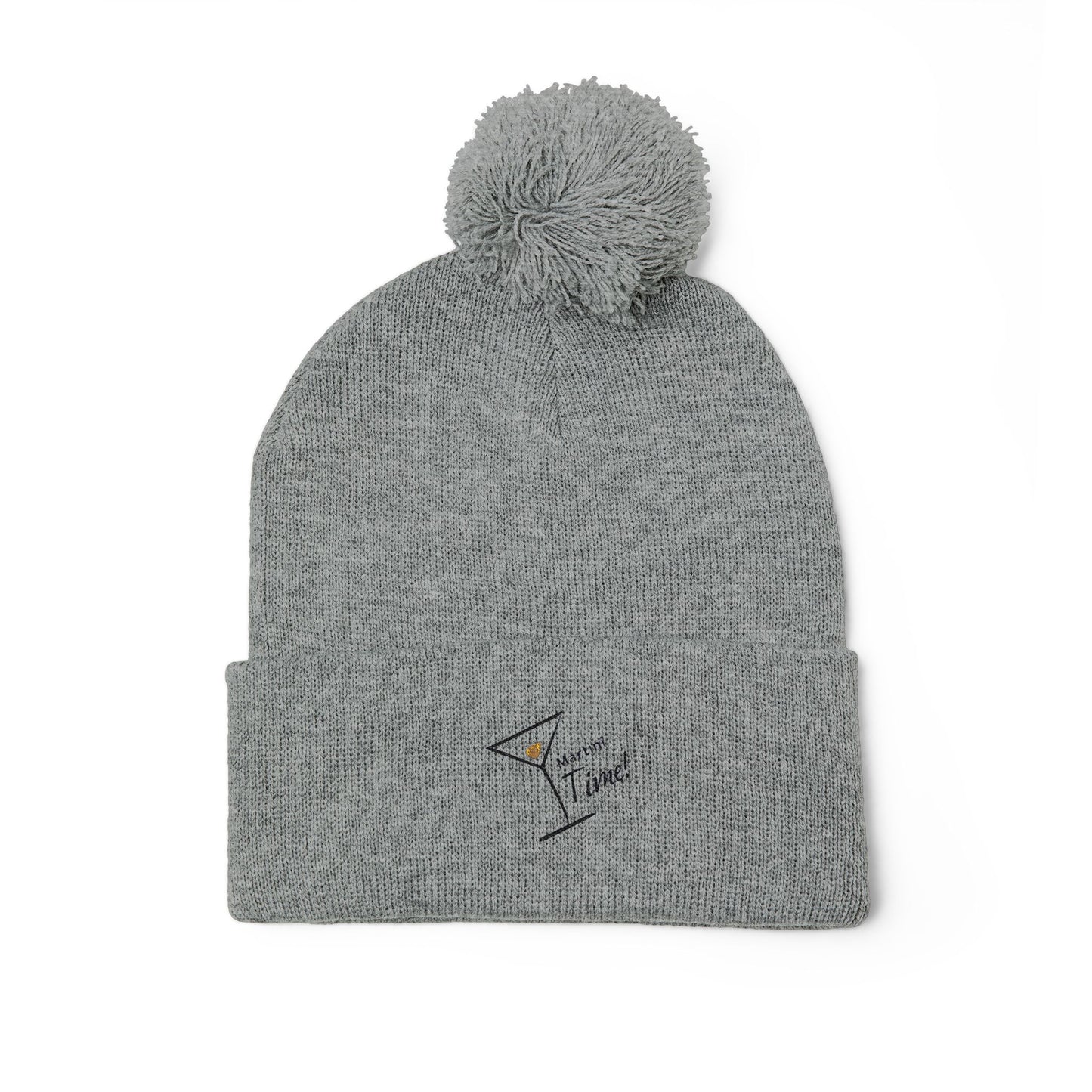 Cozy Pom-Pom Knit Cap for Cold Days, Embroidered Beanie for Winter, Perfect Gift for Friends, Outdoor Fun, Holiday Accessories.