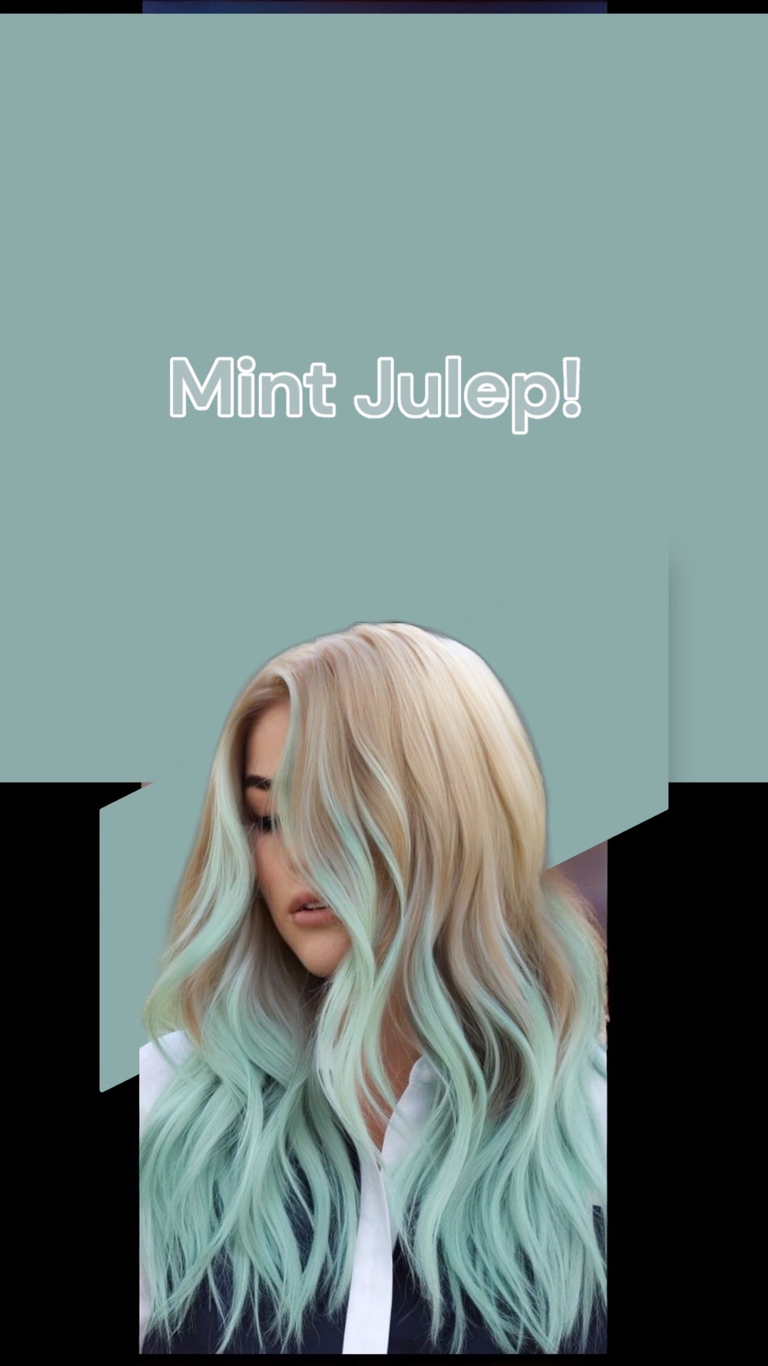 Mint Julep -Blonde -Pre-order .in style in last picture with more mint green like the last picture no blue. With shadow root like first pic.