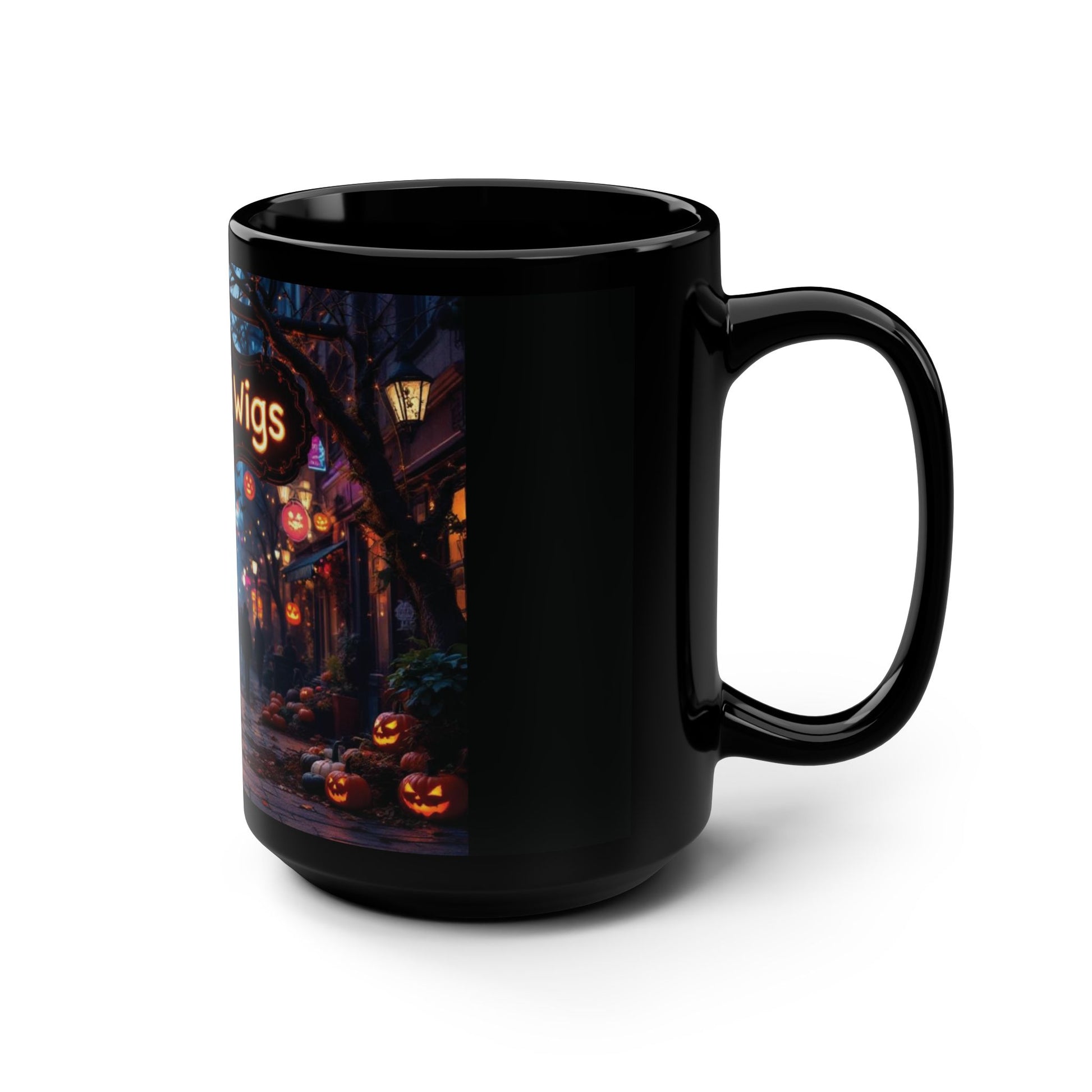 Spooky Halloween Mug | 15oz Black Coffee Cup | Perfect for Fall Nights, Halloween Parties, Gifting, Home Decor, Autumn Vibes.