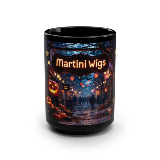 Spooky Halloween Mug | 15oz Black Coffee Cup | Perfect for Fall Nights, Halloween Parties, Gifting, Home Decor, Autumn Vibes.