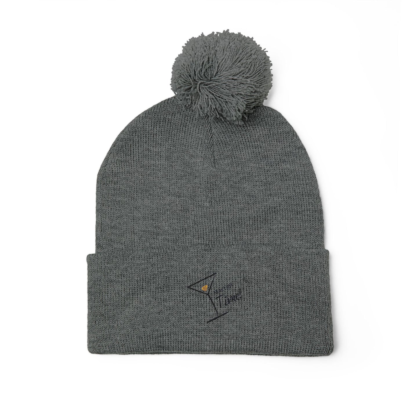 Cozy Pom-Pom Knit Cap for Cold Days, Embroidered Beanie for Winter, Perfect Gift for Friends, Outdoor Fun, Holiday Accessories.