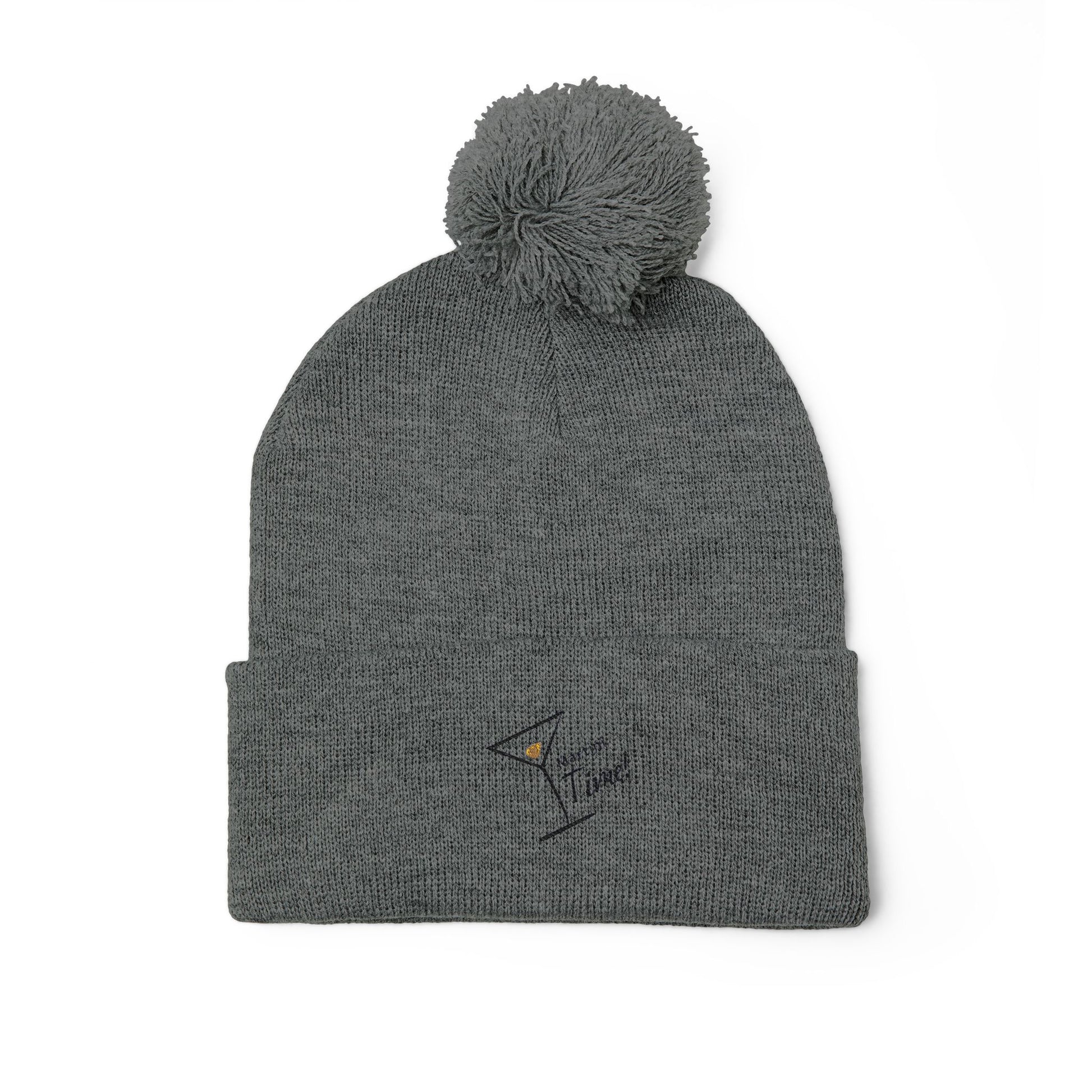 Cozy Pom-Pom Knit Cap for Cold Days, Embroidered Beanie for Winter, Perfect Gift for Friends, Outdoor Fun, Holiday Accessories.