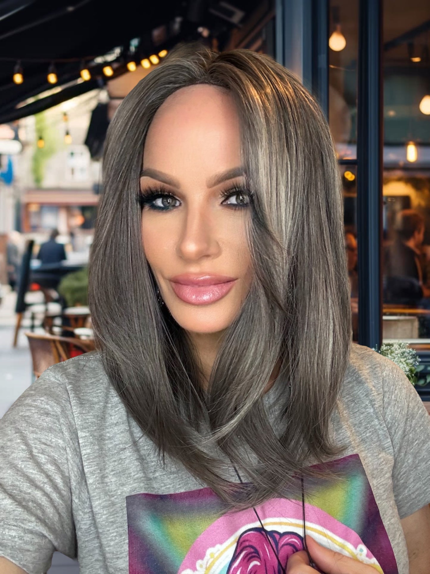 Yesenia! Beautiful SCALPATINA Wig! Means you can part it anywhere in the scalpatina area. 4”x4” parting space.