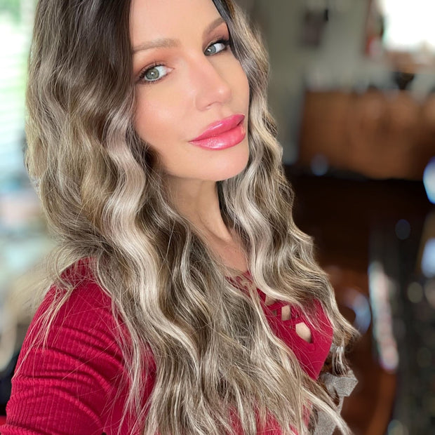 Aire - Light Brunette W/ Highlights T - Part - Martini Wigs